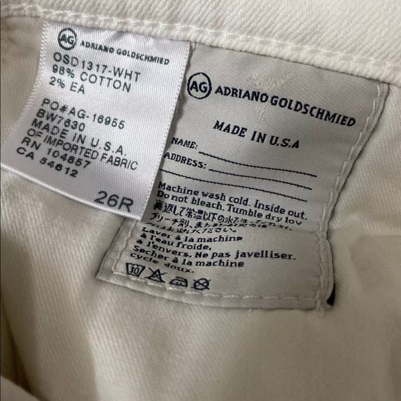 AG Adiano Goldschmied 'The Ballad” Slim Boot Cigarette (white) jsize 26R (27L) - Picture 4 of 4